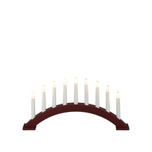 Adventsljusstake 9-armad Röd Konstsmide